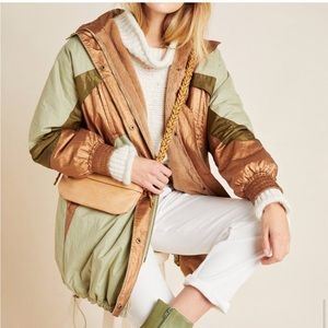Anthropologie Adirondack Metallic Parka Jacket